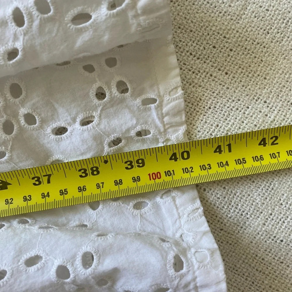BROOKS Brothers 100% Cotton Eyelet Short Sleeve Midi Dress Size 6 (no belt) - Picture 16 of 16